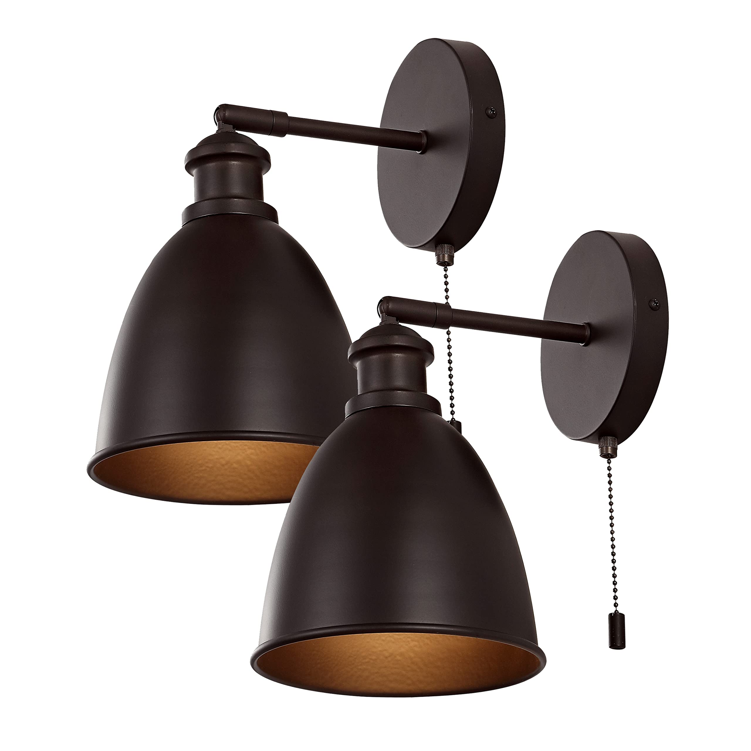 JONATHAN Y JYL9911B-SET2 Hudson 6.5" 1-Light Farmhouse Bohemian Iron LED Sconce Coastal Transitional 2700K 40W Bulbs Lobby, Oil Rubbed Bronze (Set of 2),1 Bulb