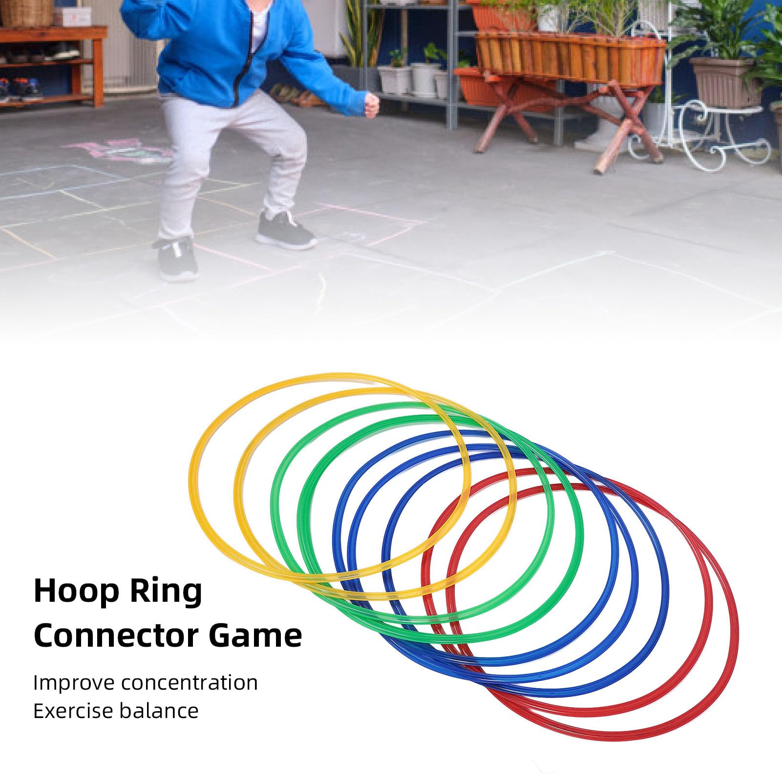 Alomejor Ensemble Cerceaux Entraînement Sensoriel Enfants Coordination Main-Pied