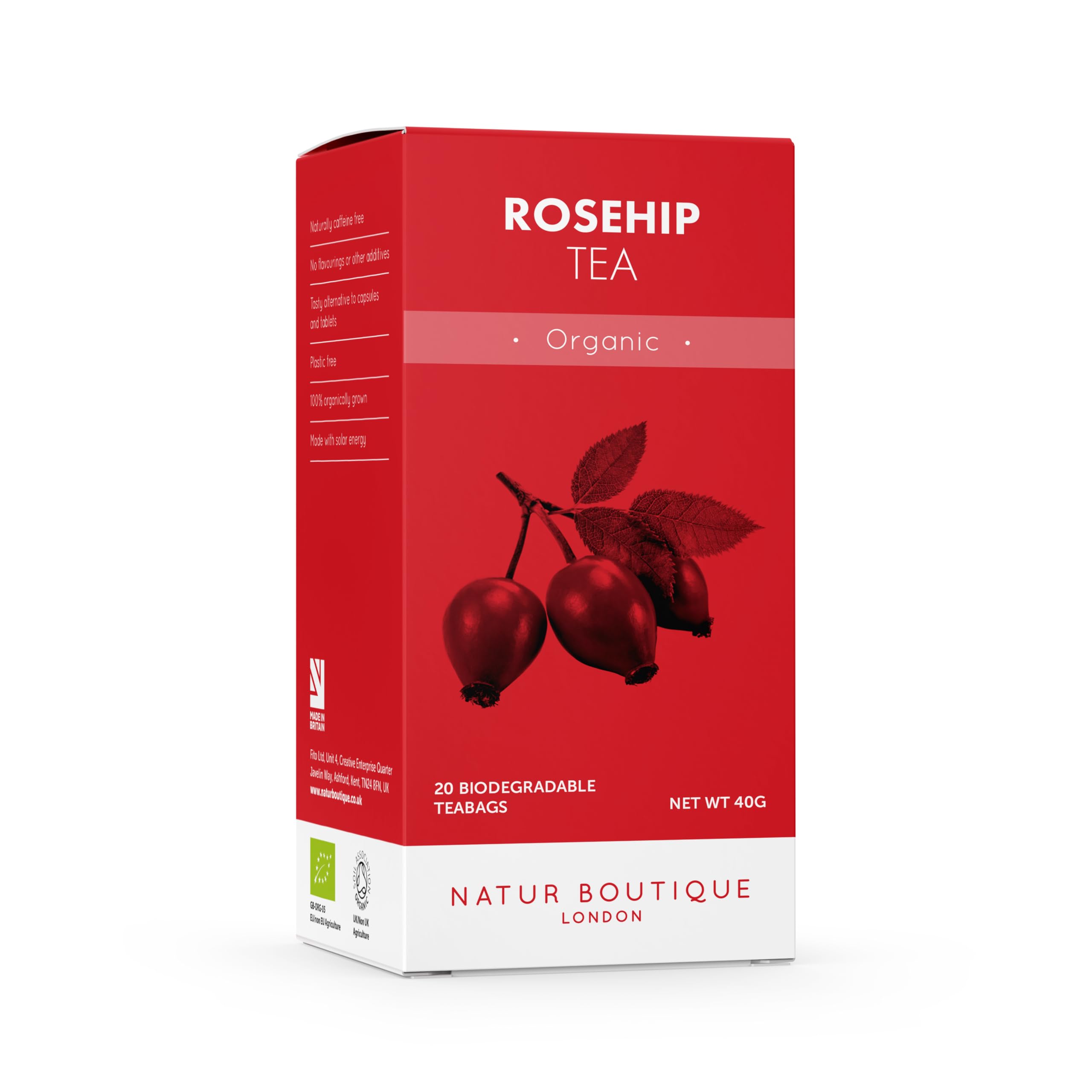 Organic Rosehip Tea 20 teabags