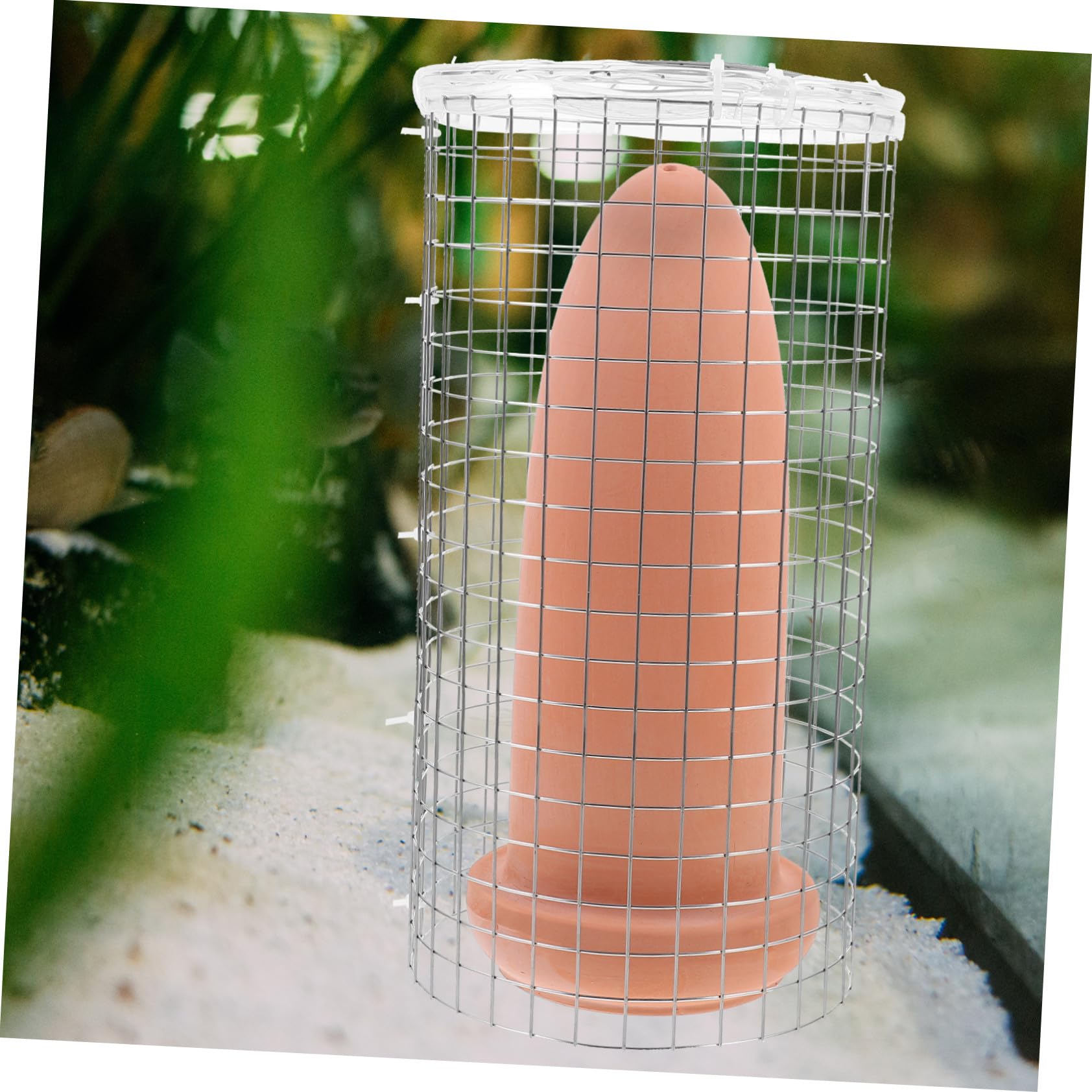 TEHAUX Cono de Cría para Peces Ángel y Camarones, Incubadora de Desove de Cerámica Grande Malla Separadora, Decoración de Peceras para Acuarios de Reproducción