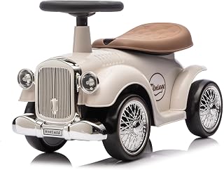 Retro Rutschfahrzeug mit Hupe und Staufach