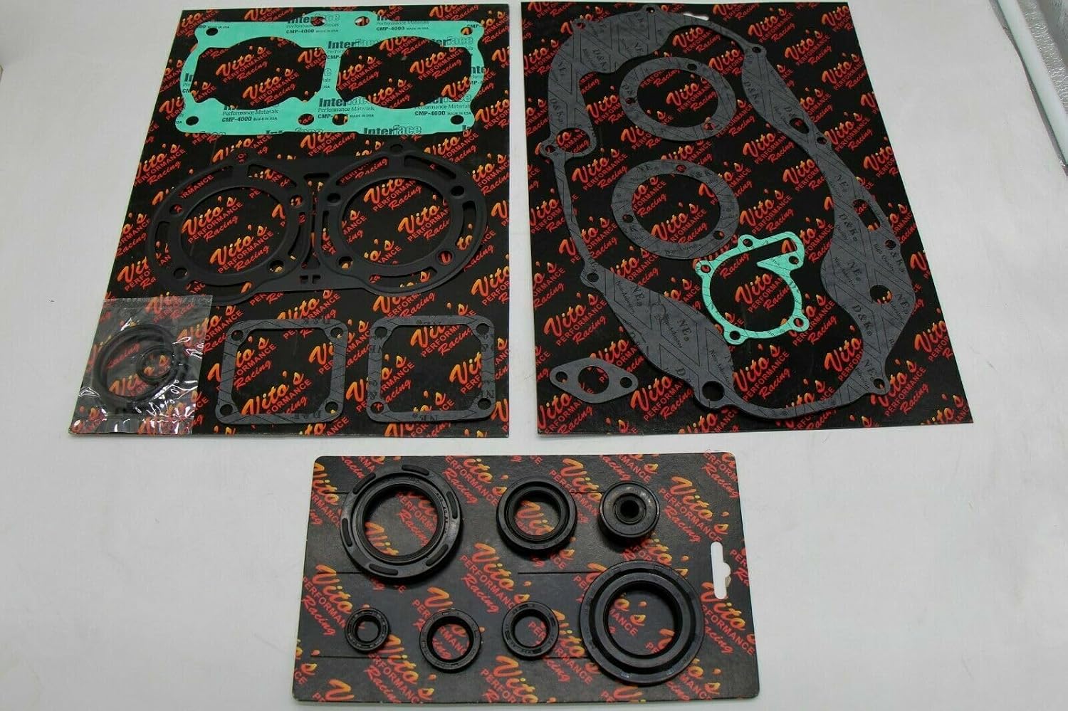 Vito's fits Yamaha Banshee full top + bottom end complete gasket kit + full seal kit