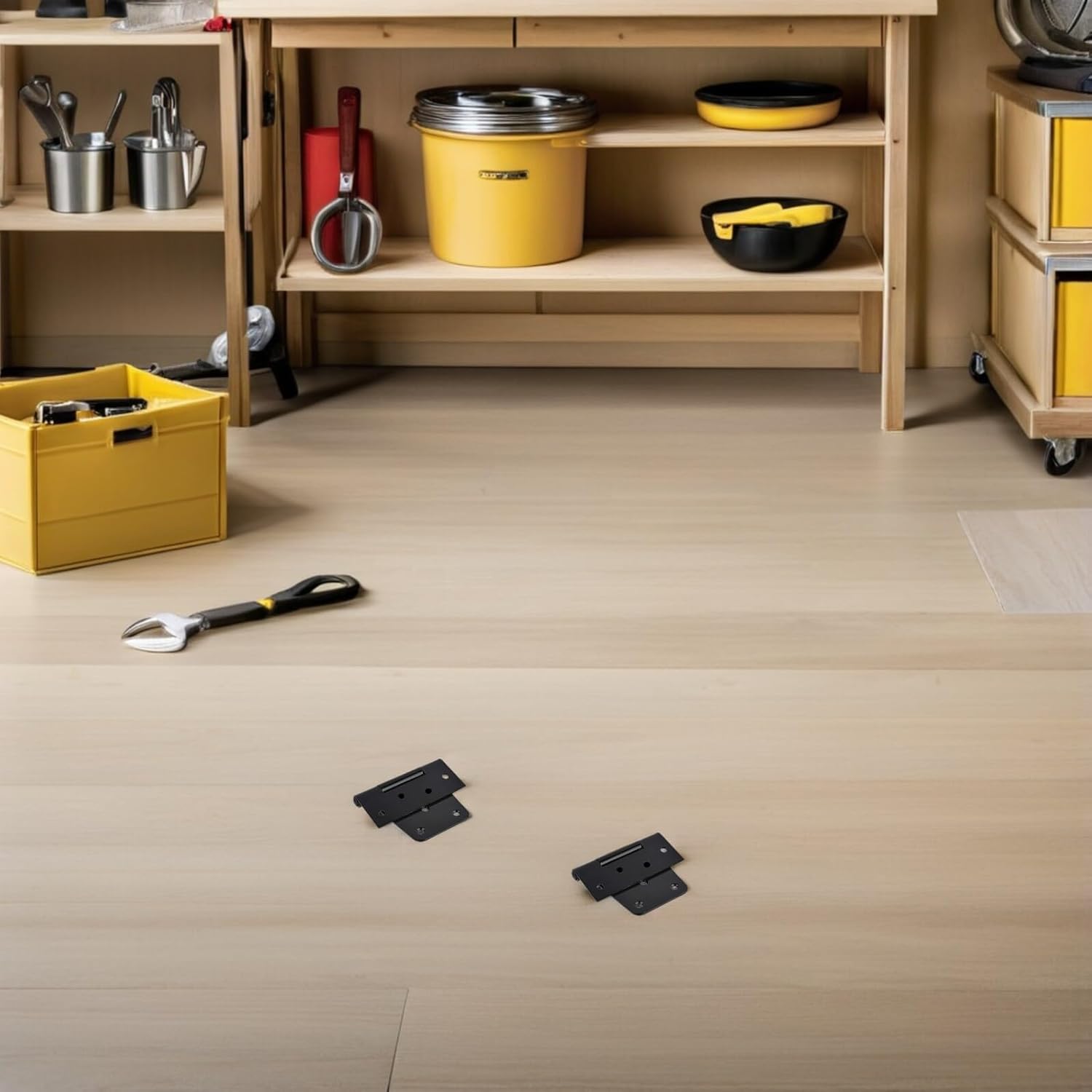 Heavy Duty Shed Door Hinges and Fence Gate Hinges Set 5pcs Outdoor Gate Hardware for Barn Doors and Wooden Fences