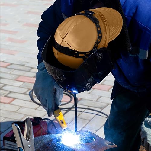 Miniatura 2 de Mepase 4 gorras de soldadura, gorros de soldadura a granel para hombres y mujeres, gorra de soldador, forros de casco de soldadura, herramienta de