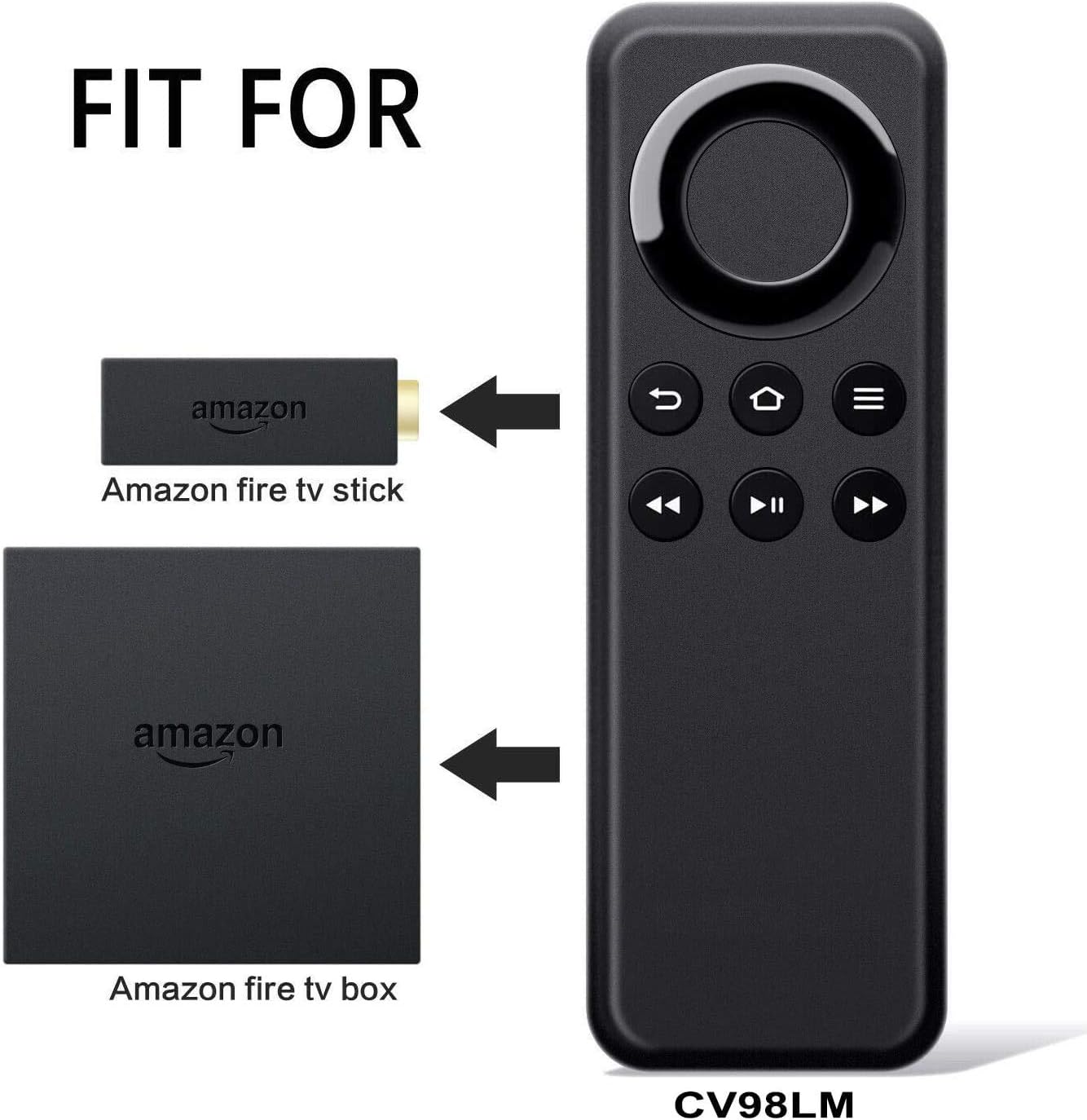 Xtrasaver CV98LM Replacement Remote Control Compatible with TV Stick and Fire TV Box Without Voice Function W87CUN CL1130 LY73PR DV83YW PE59CV