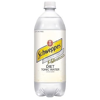 Schweppes Diet Tonic Water, 33.8 Fl Oz (Pack of 4)