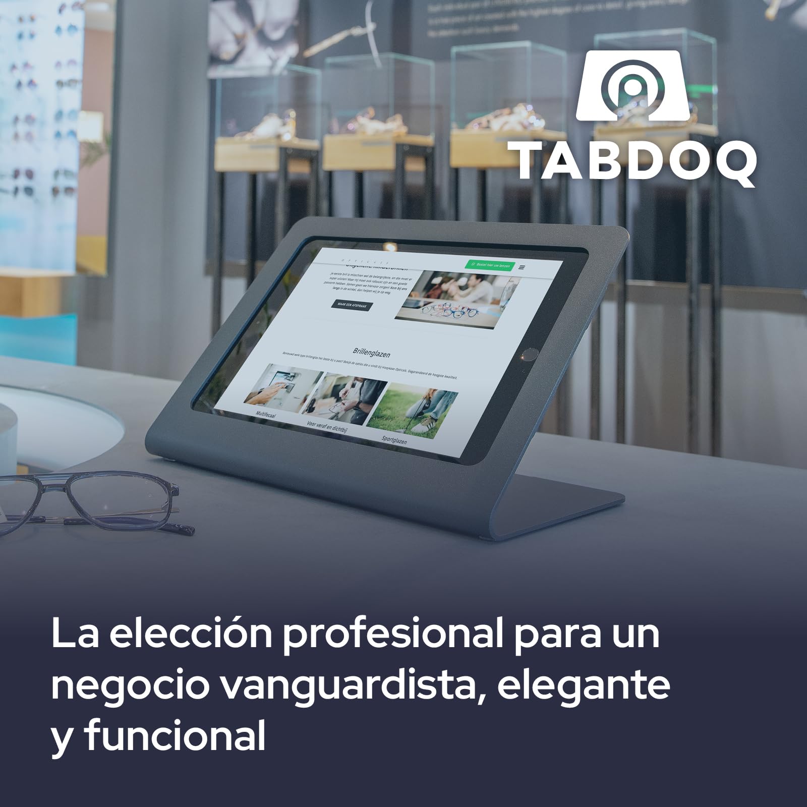 Supporto per iPad con protezione antifurto | Supporto da tavolo in metallo per business, casse, POS e retail | Compatibile con iPad Air 13" (2024) e Pro 12,9" (3ª–6ª gen), nero