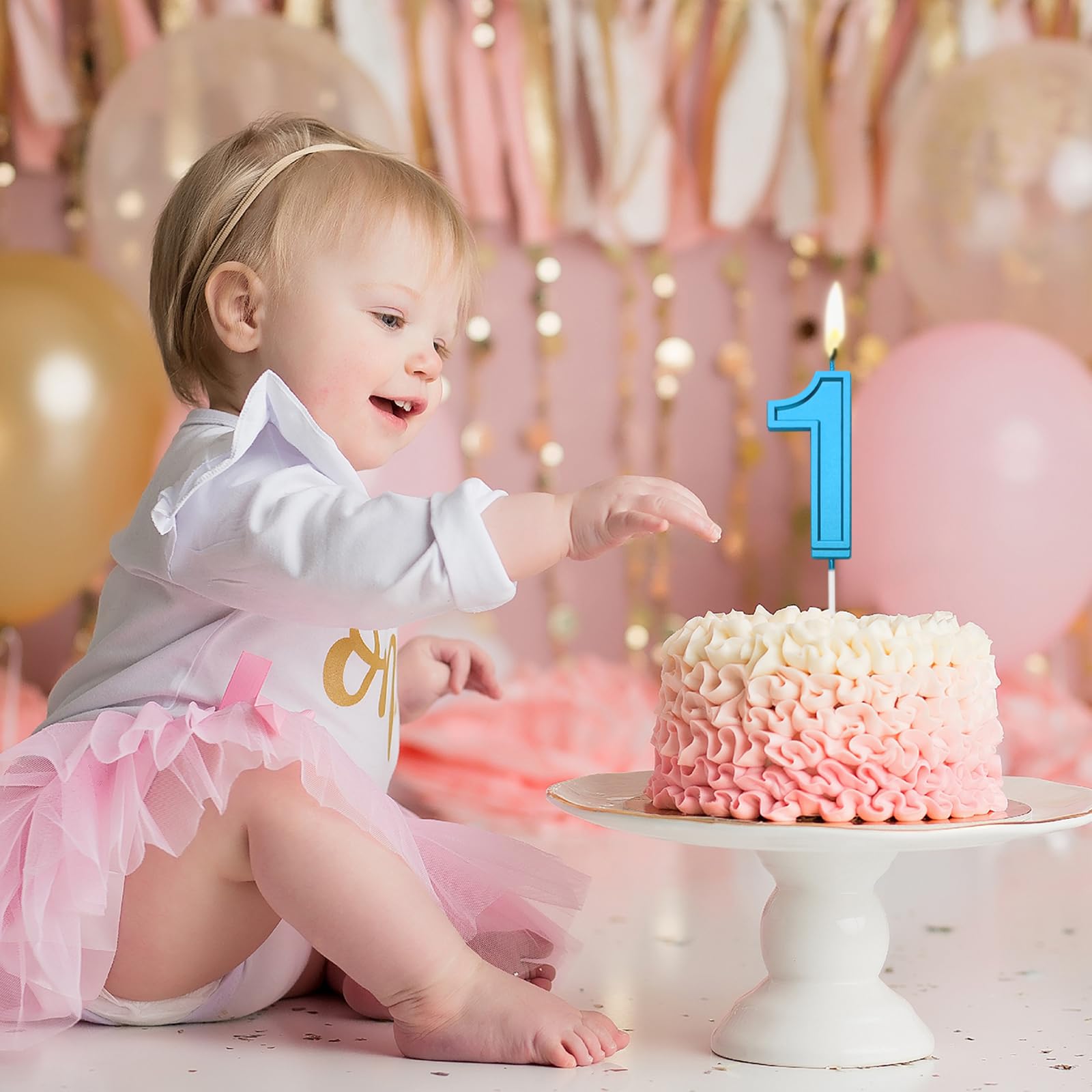 Amazon.co.jp: ブルー 90 数字 バースデーキャンドル ケーキ用