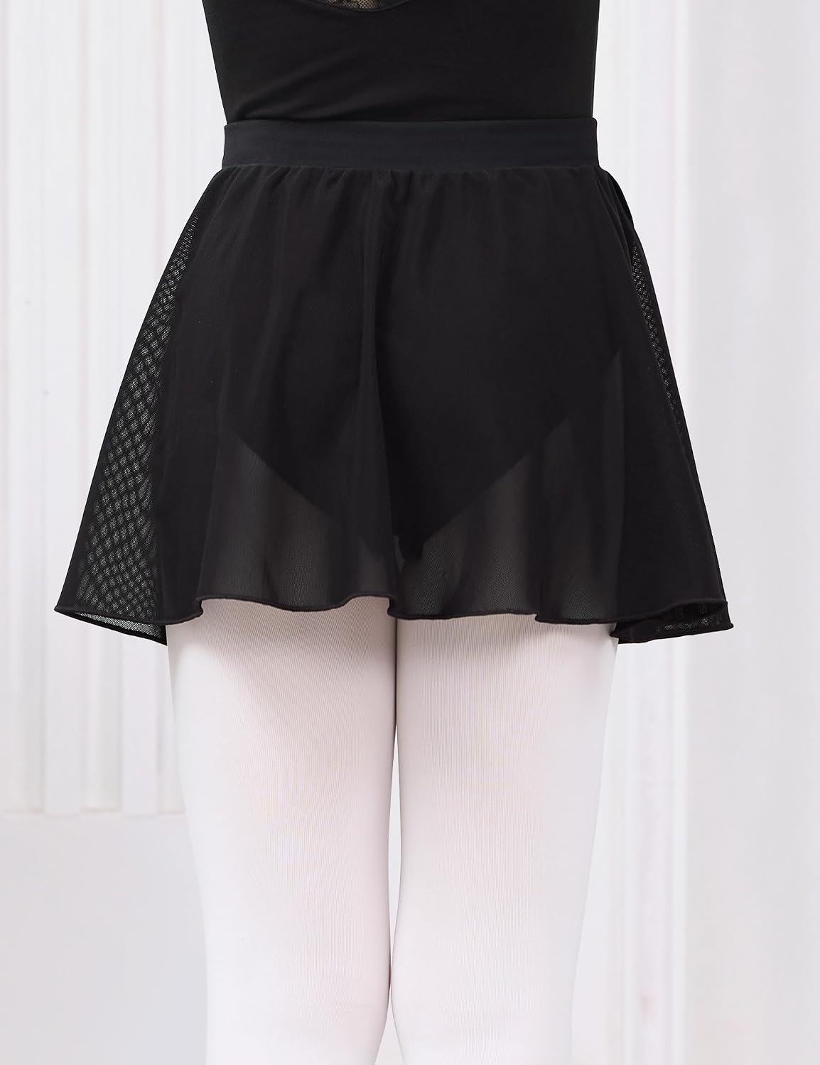 Girls Ballet Practice Skirt with Flowy Mesh Fabric