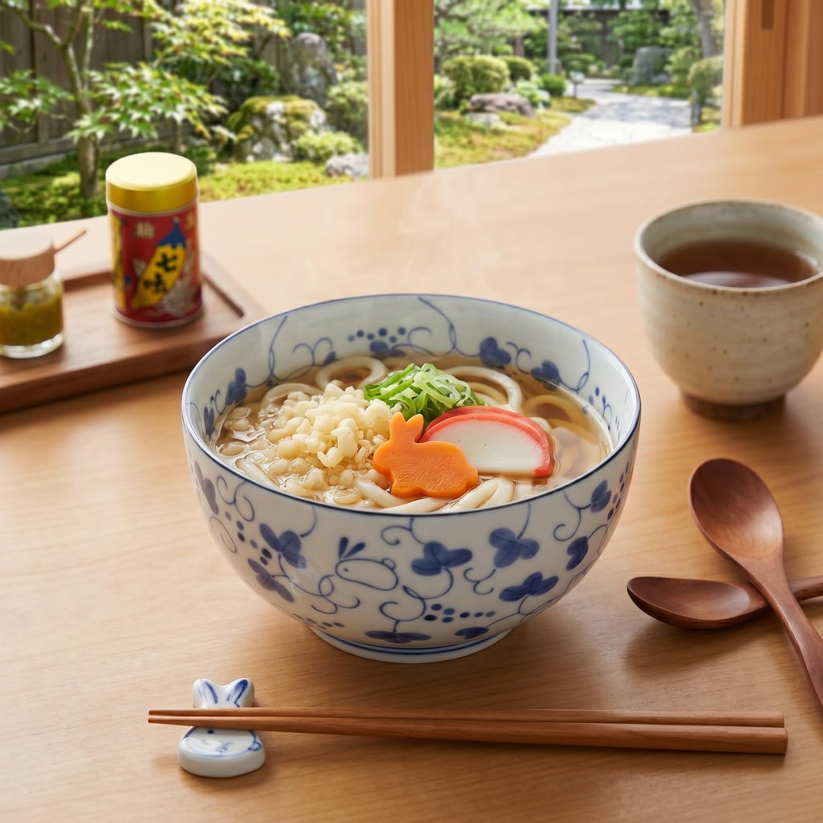 Amazon｜美濃焼 染うさぎ柄 どんぶり鉢 丼 ラーメン鉢 麺鉢 うどん