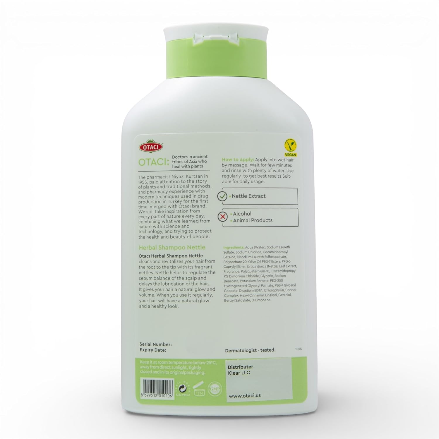 OTACI Oil Balancing Nettle Shampoo - Deep Cleansing for Oily Hair, Vegan & Cruelty-Free 13.5 oz - Image 2