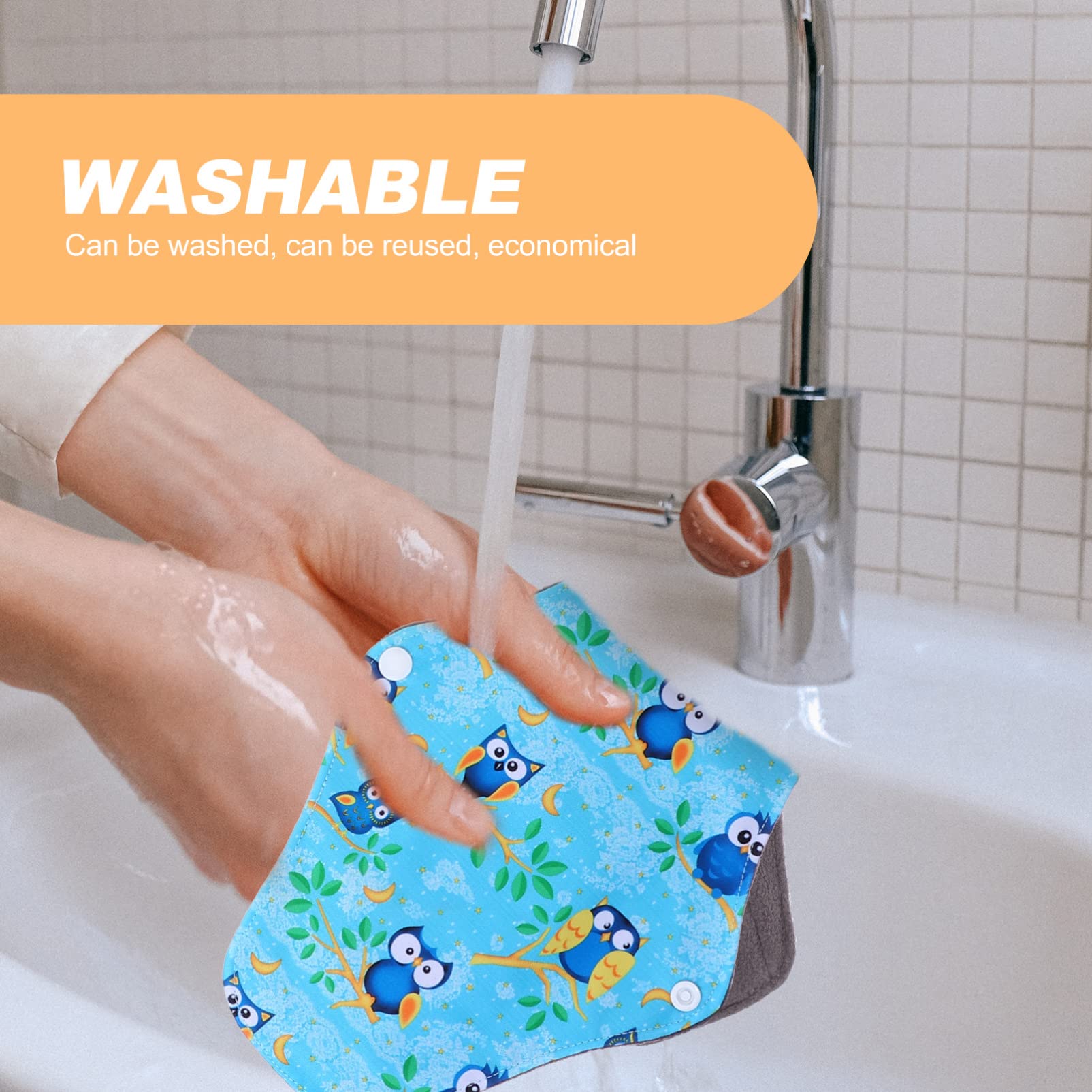 FRCOLOR 3 Juegos Toallas Sanitarias Reutilizables Compresas Con Alas Cuecas Menstruales Toallas Sanitarias De Tela Toallas Higiénicas De Tela Suministros De Enfermería Paño 3 Piezas * 3