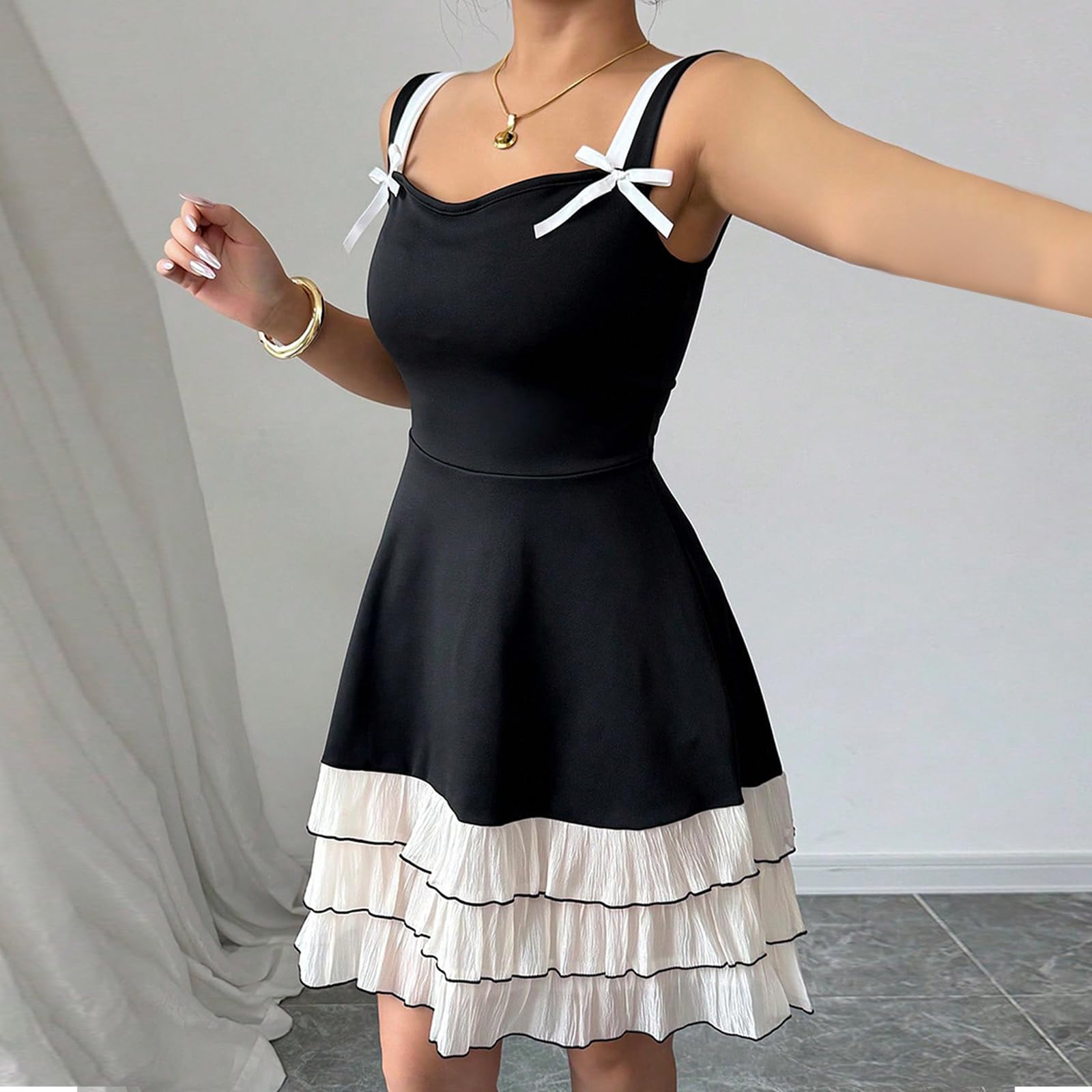 Vestito Sexy Donna Estivo Mini Abito Senza Maniche Vestito Corto da Sera con Spalle Scoperte Abiti Bodycon Aderente Abito da Casual Cocktail Festa Discoteca