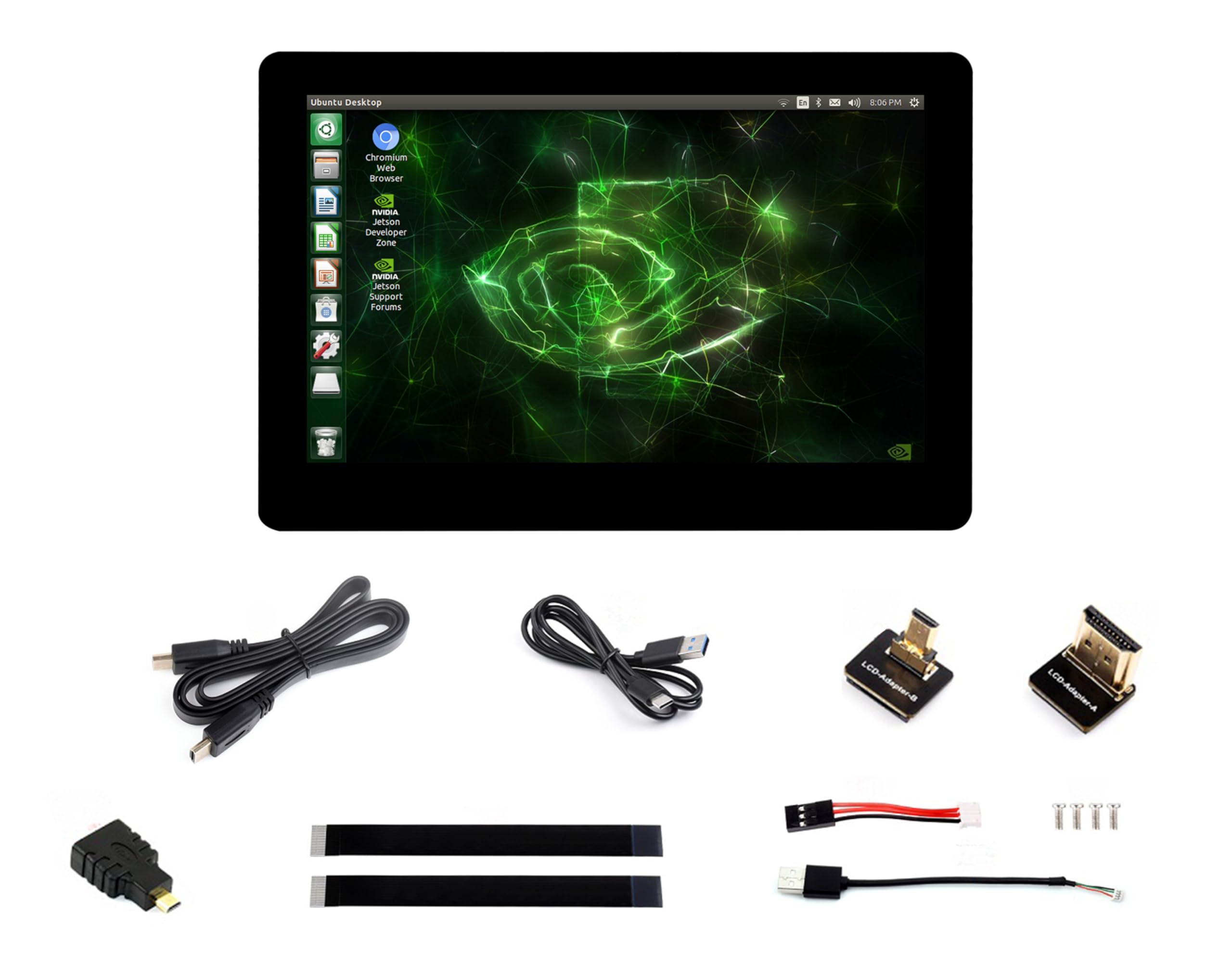 5inch IPS Touch Screen 1024x600 Compatible with Raspberry Pi 5/4B/3B+/3B/Zero W WH/Zero 2 W/Pico/Pico W/Jetson Nano/PC, Support Win 11/10/ 8.1/8 /7, 800cd/m² (Wide-Bezel Capacitive Touch)