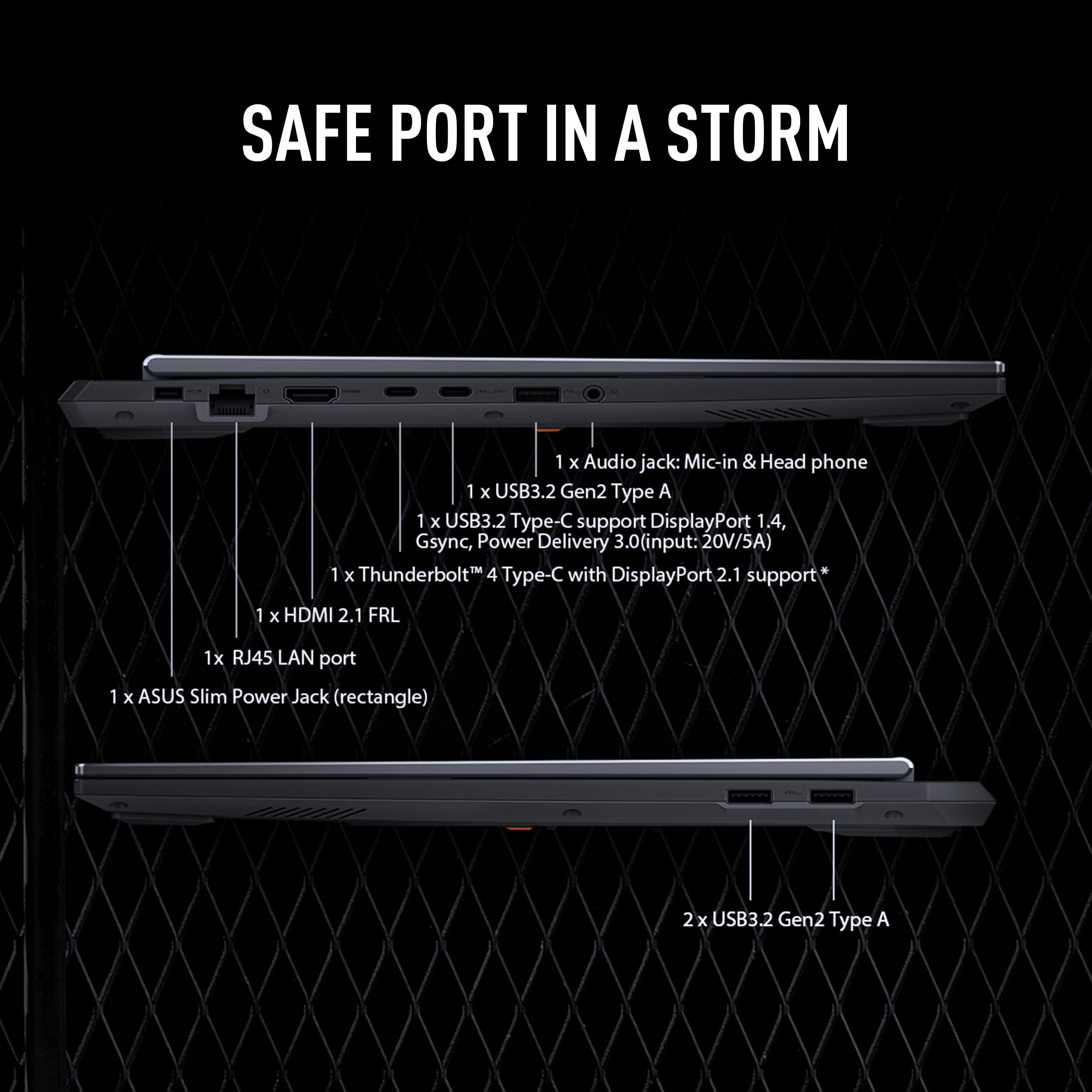 ASUS TUF Gaming F16 (2025) Computer portatile da gioco, schermo 16" FHD+ 165Hz 16:10, processore Intel Core i5 13450HX, NVIDIA GeForce RTX 5050, 16GB DDR5, SSD PCIe Gen4 da 512 GB, Wi-Fi 6E, Win 11