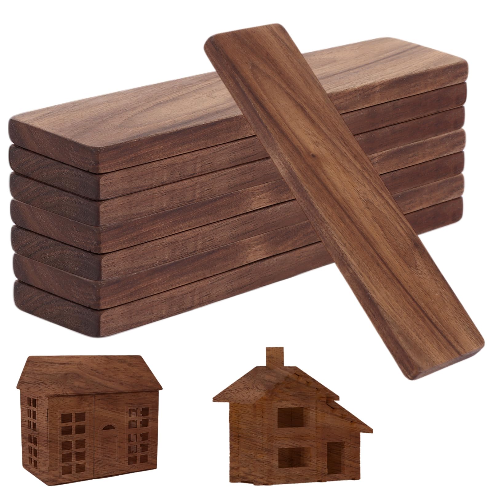Planches de bois brut en noyer noir 20cm WOPPLXY pour sculpture et bricolage x8