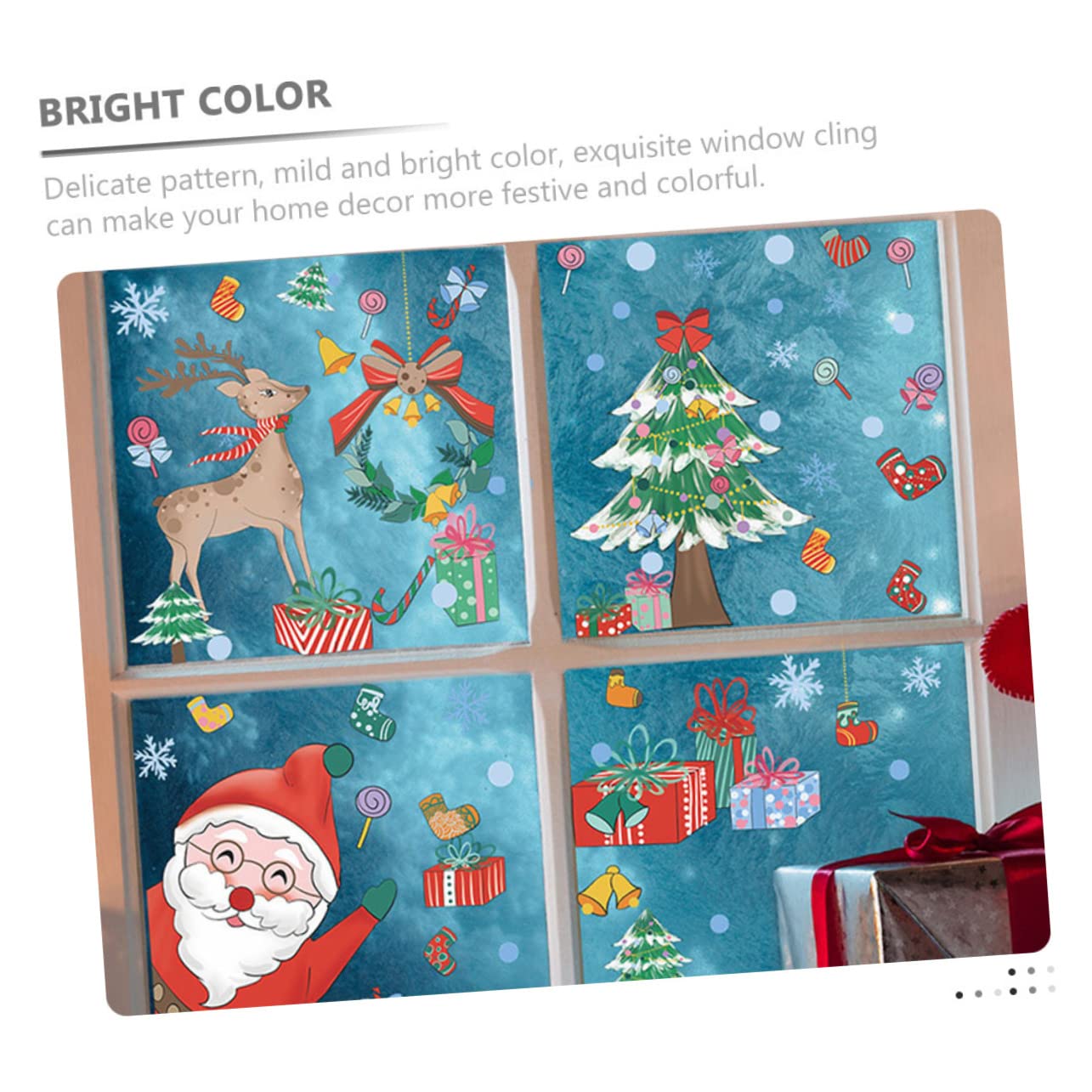 TOPBATHY Blätter Weihnachtsfensteraufkleber Santa Fenster Haftet Fensteraufkleber Für Weihnachten Weihnachtsdekoration Dekorationen De Santa Fenster Haften Wandtattoo Weihnachten Pvc