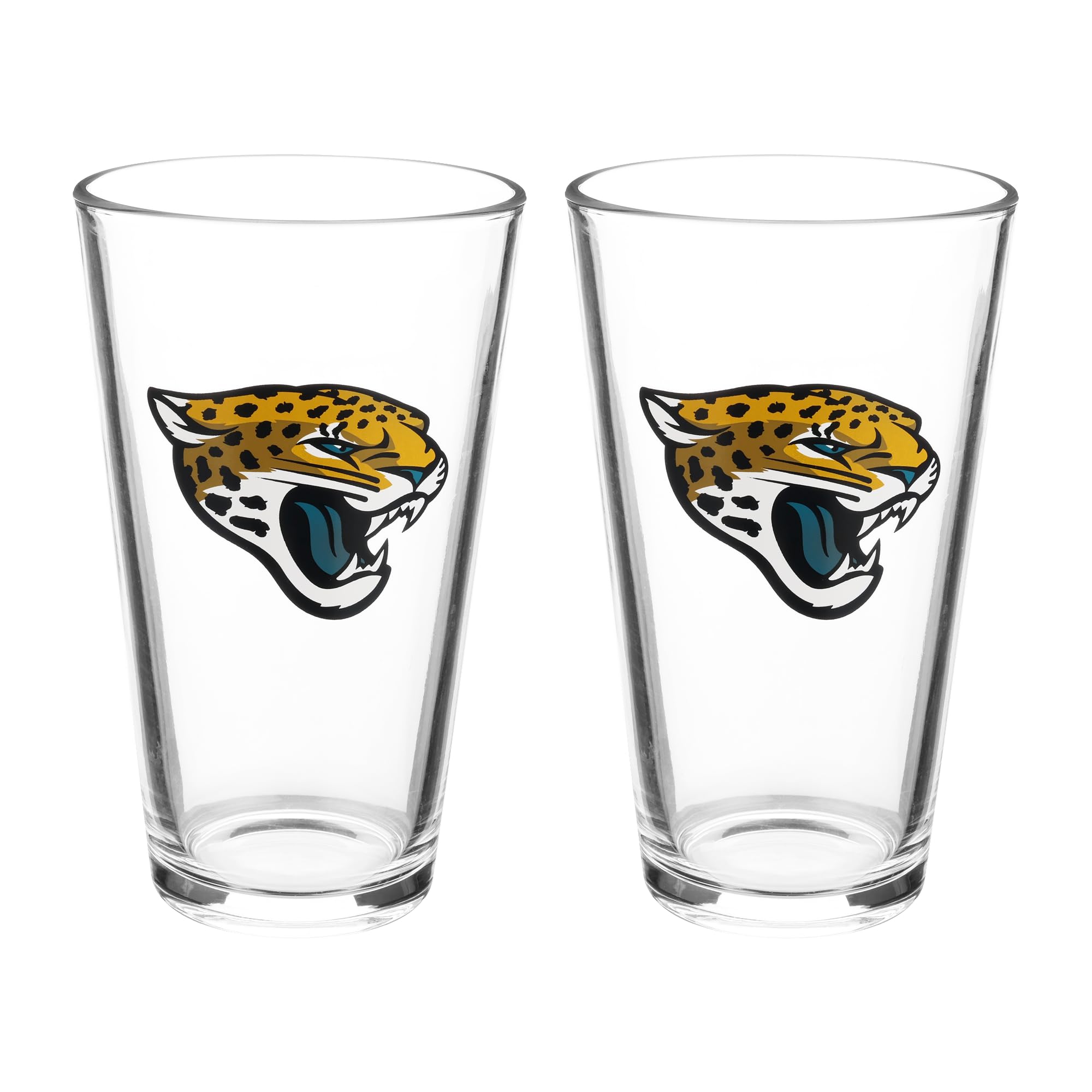 The Memory Company Officially Licensed 2-Pack Glass Beer Pint, Jacksonville Jaguars