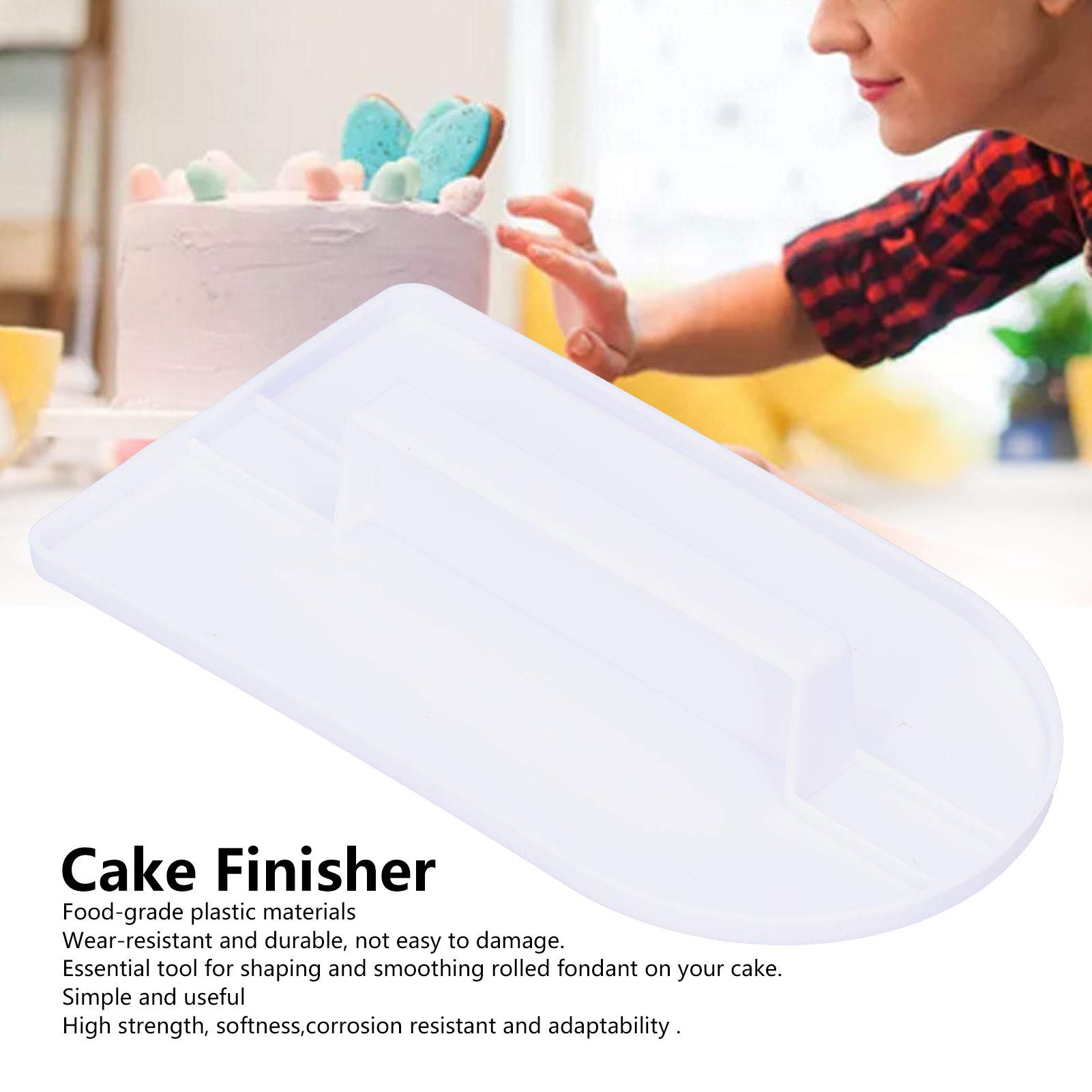 Fondant gladmaker, taarten, accessoires, 2 stuks cake-rand
