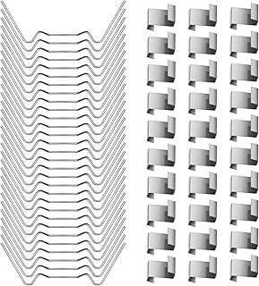 Greenhouse Glass Clips, Stainless Steel Greenhouse Clamps 60 Pcs Window Clips Glass Pane Fixings Clips (30 Greenhouse Glazing W Wire Clips & 30 Greenhouse Glazing Z Clips) for Greenhouse Glass Clips