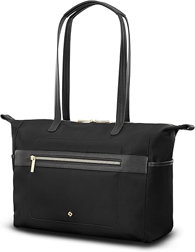 Samsonite Mobile Solution 2 Tote - Laptop & Work Tote with Removable Padded Laptop Sleeve, Interior Organizer Pockets, Front & Exterior Pockets, StackIt™ Strap, Travel & Everyday Bag - Black