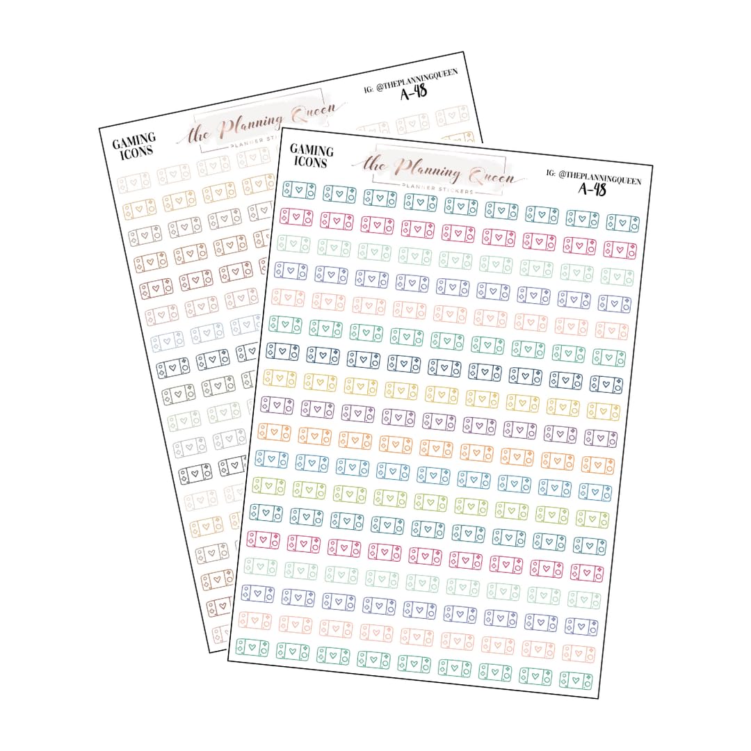 Handheld Gaming console icon planner stickers, Game tracking planner stickers, functional stickers, productivity planner stickers, calendar stickers for adults, planner sticker icons, game night icons