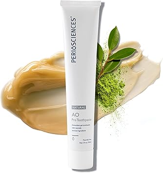 PerioSciences AO Pro Natural Toothpaste with Nano Hydroxyapatite, Remineralizing, Fluoride Free, SLS Free, Gluten Free 3 fl oz / 90ml