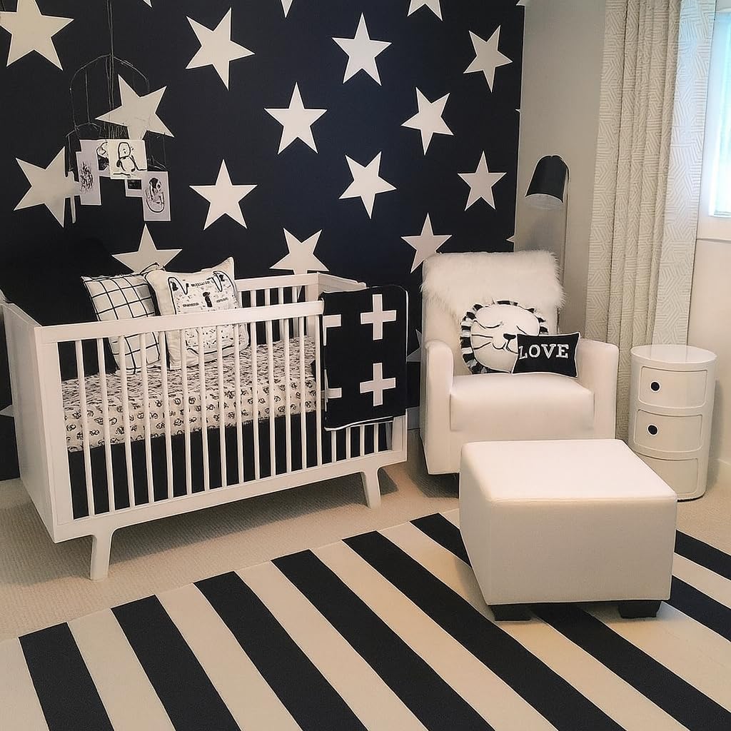 Star Home Stickers - Nursery Stars Wall Decal Kids Star Wallpaper Decor Peel and Stick Stickers for Dorm Room Bedroom Pattern Removable Decals, d60