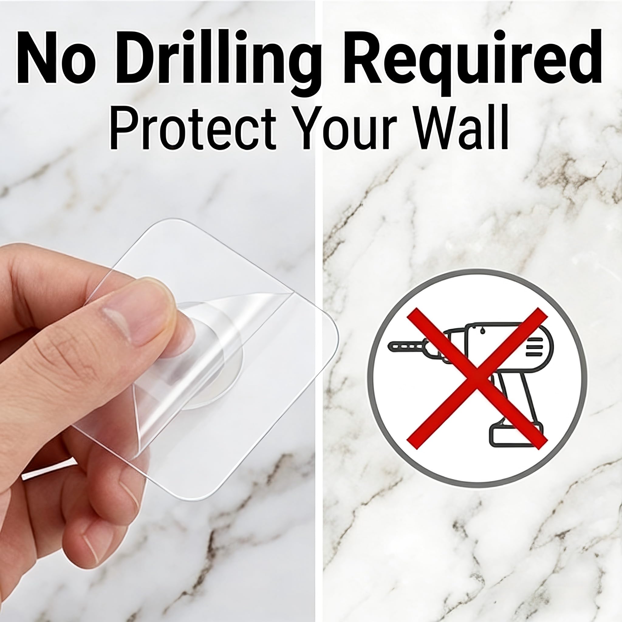 Juego de 6 protectores antipuntas, fijación de anclaje de pared para muebles, fijación sin taladrar, ajustable adhesivo para la protección del bebé, fijación a la pared para vestidor, 6 x 6 cm — view 5