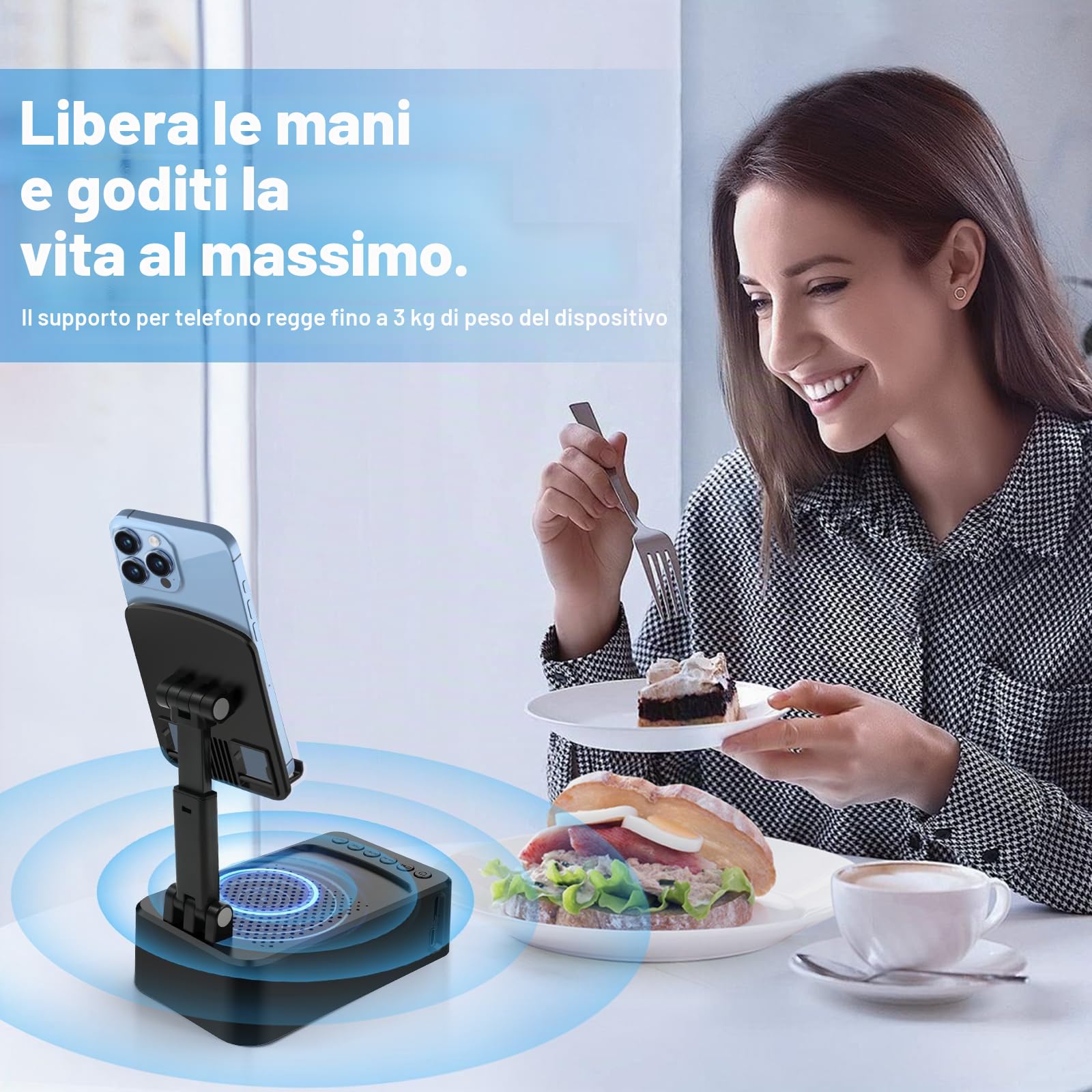 ZOOI Regalo Attrezzo Multifunzione per Uomo Anniversario e Compleanno, Idee Originali per Secret Santa, Altoparlante Bluetooth con Supporto