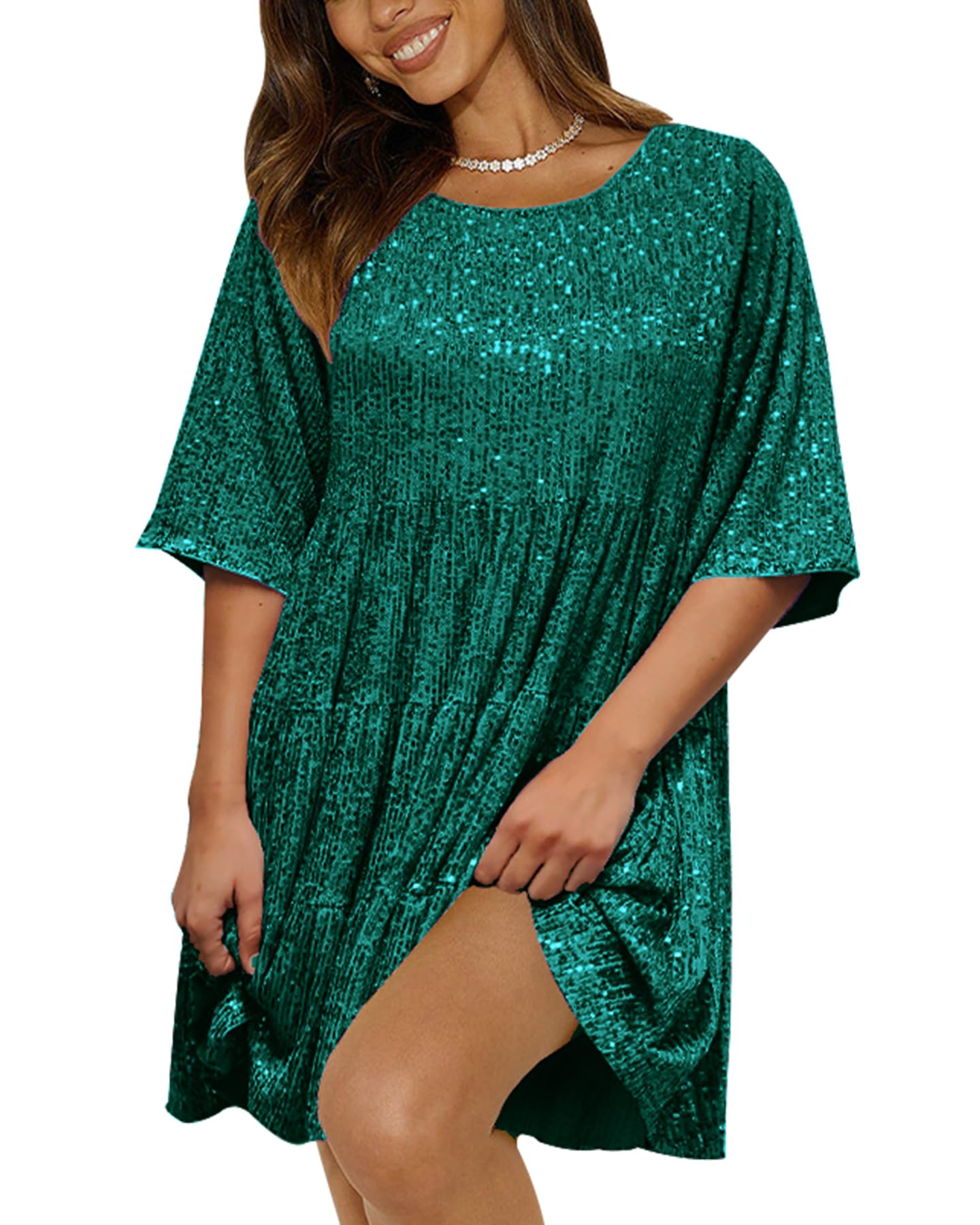 Willsin Sequin Babydoll Mini Dress Sparkly Glitter Dress Short Flowy | Desertcart Guam Willsin Sequin Babydoll Mini Dress Sparkly Glitter Dress Short Flowy | Desertcart Guam
