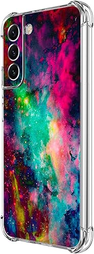 Funda para Galaxy S21 FE 5G, colorido universo cielo, protección contra caídas, a prueba de golpes, TPU de cuerpo completo, resistente a los