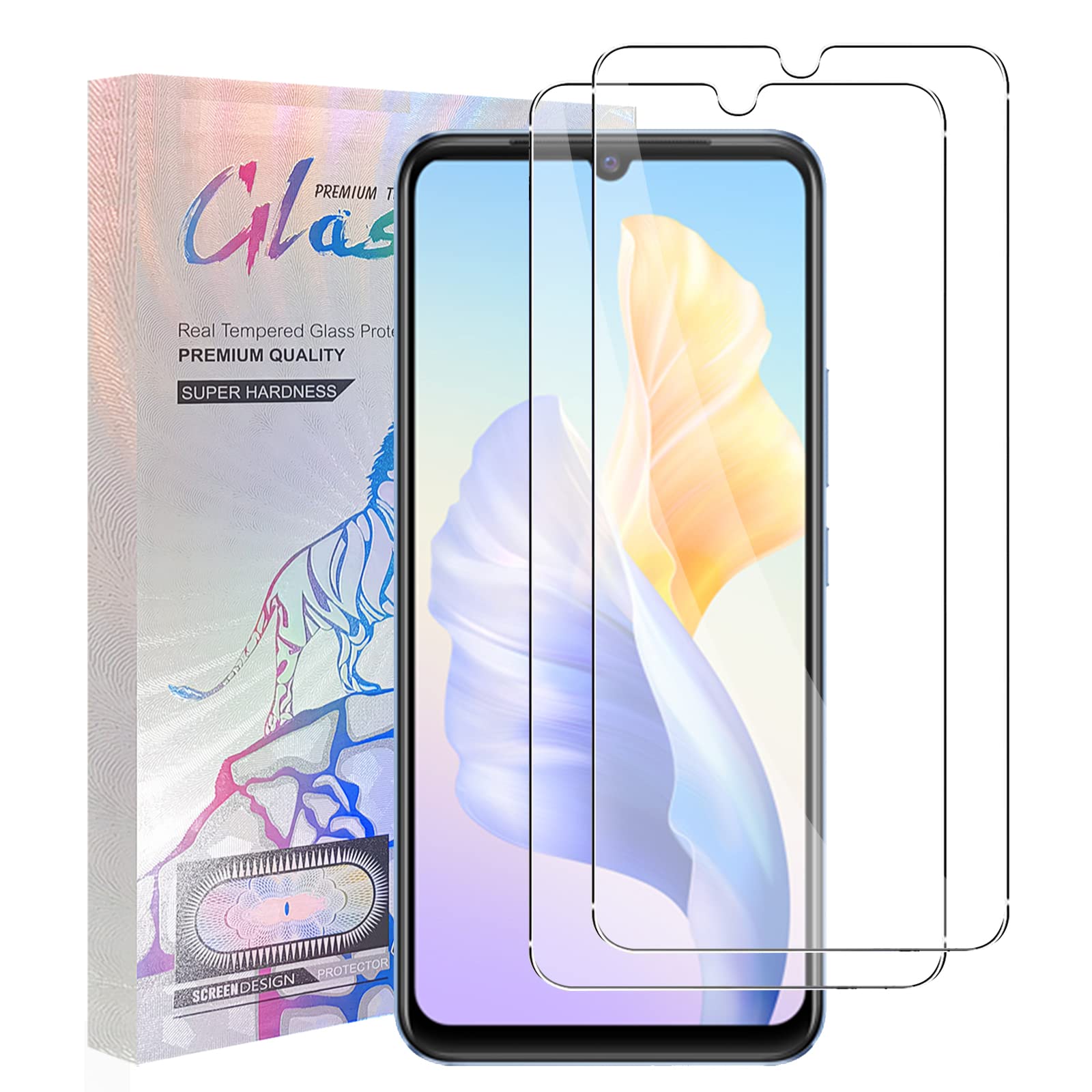 Glass Screen Protector for Vivo V23E,Anti-Scratch, Thin Tempered Screen Replacement for Vivo V23E
