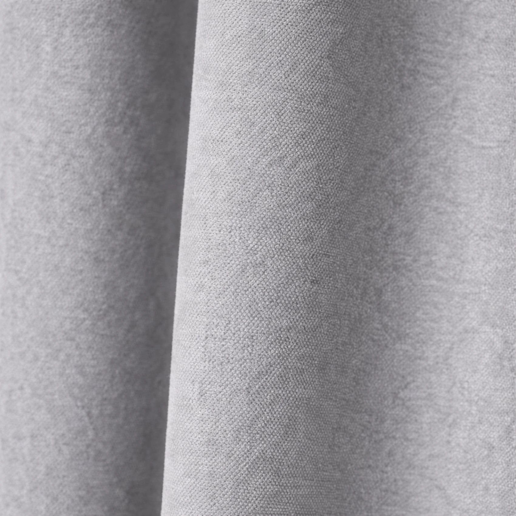 Rideau Thermique Phonique KONFOR - Flanelle Polyester - Occultant Isolant Froid et Bruit - Chambre Salon Bureau - 8 Oeillets - 250 x 260 cm - Gris Perle