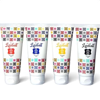 Leoball® Water-Soluble Block Printing Ink Starter Set: 4-Color Included (Black, Red, Blue, Yellow) - 1.25 Ounce Tube Each