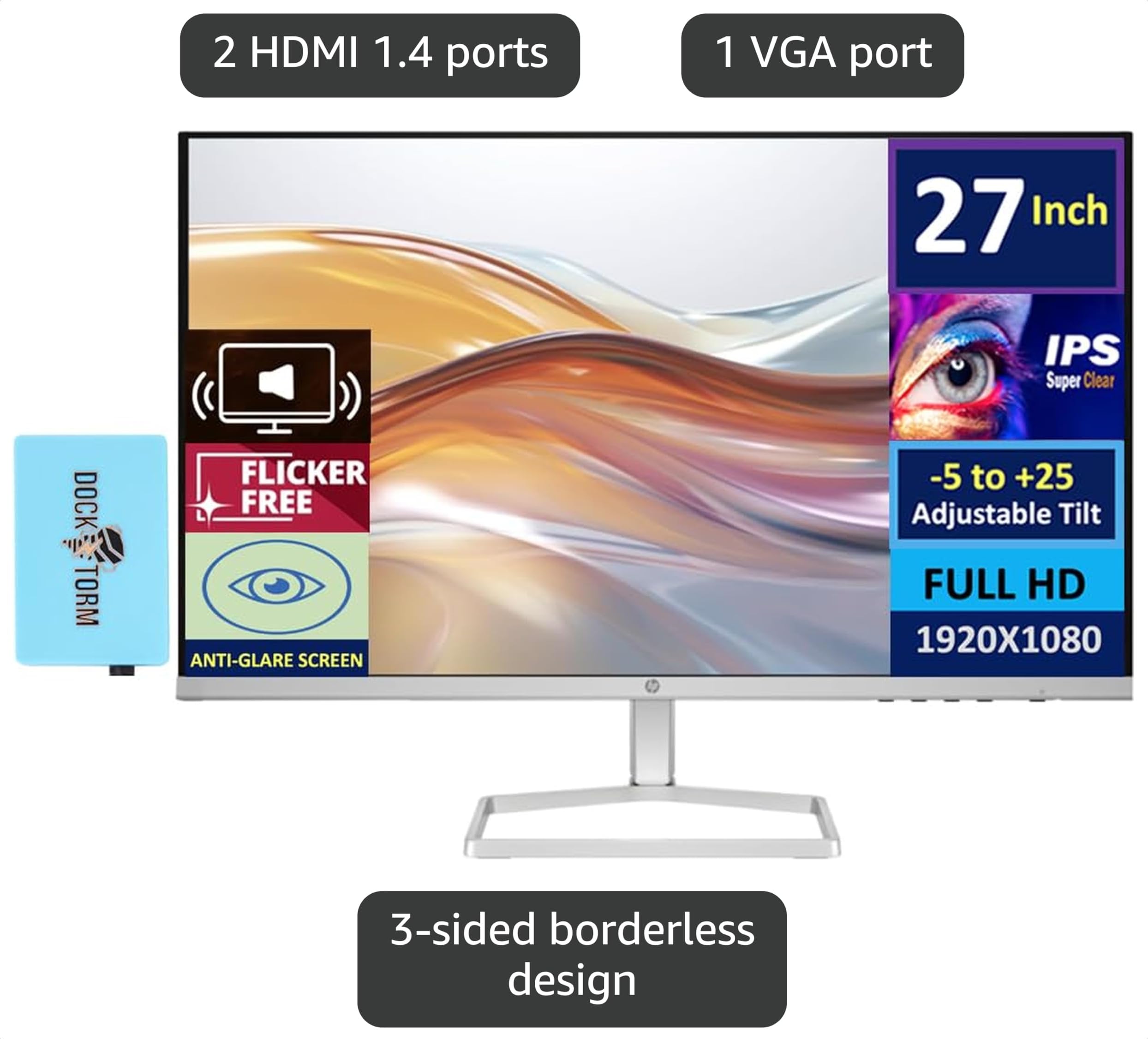 Amazon.com: HP Series 5 524sa Monitor with Speakers (Replaces
