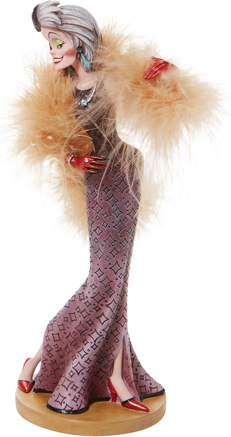 Enesco Disney Showcase Couture Force 101 Dalmatians Cruella de Vil Figurine, 8.46 Inch, Multicolor : Home & Kitchen