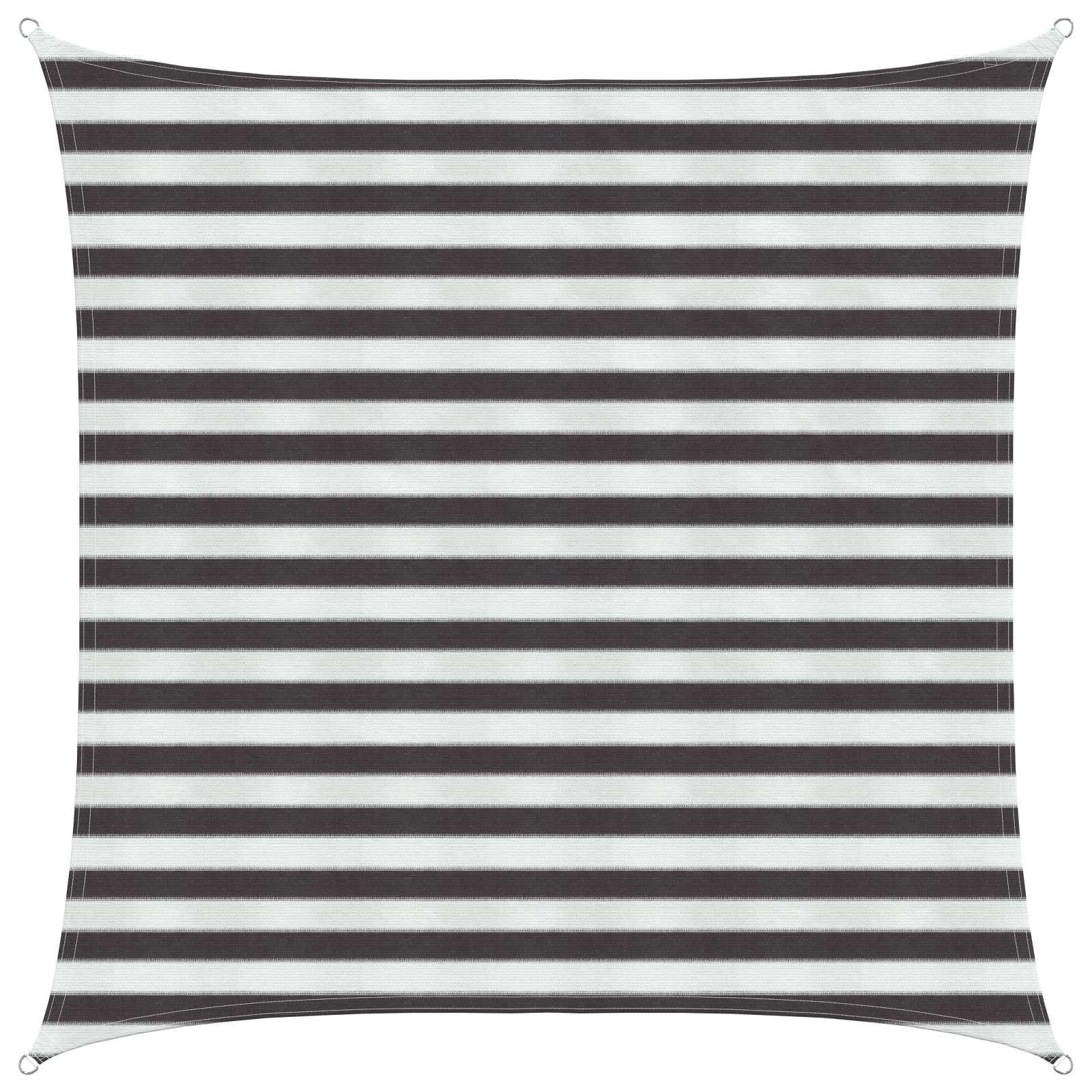 Voile d'ombrage en HDPE robuste et acier inoxydable de 2x2m bicolore anthracite
