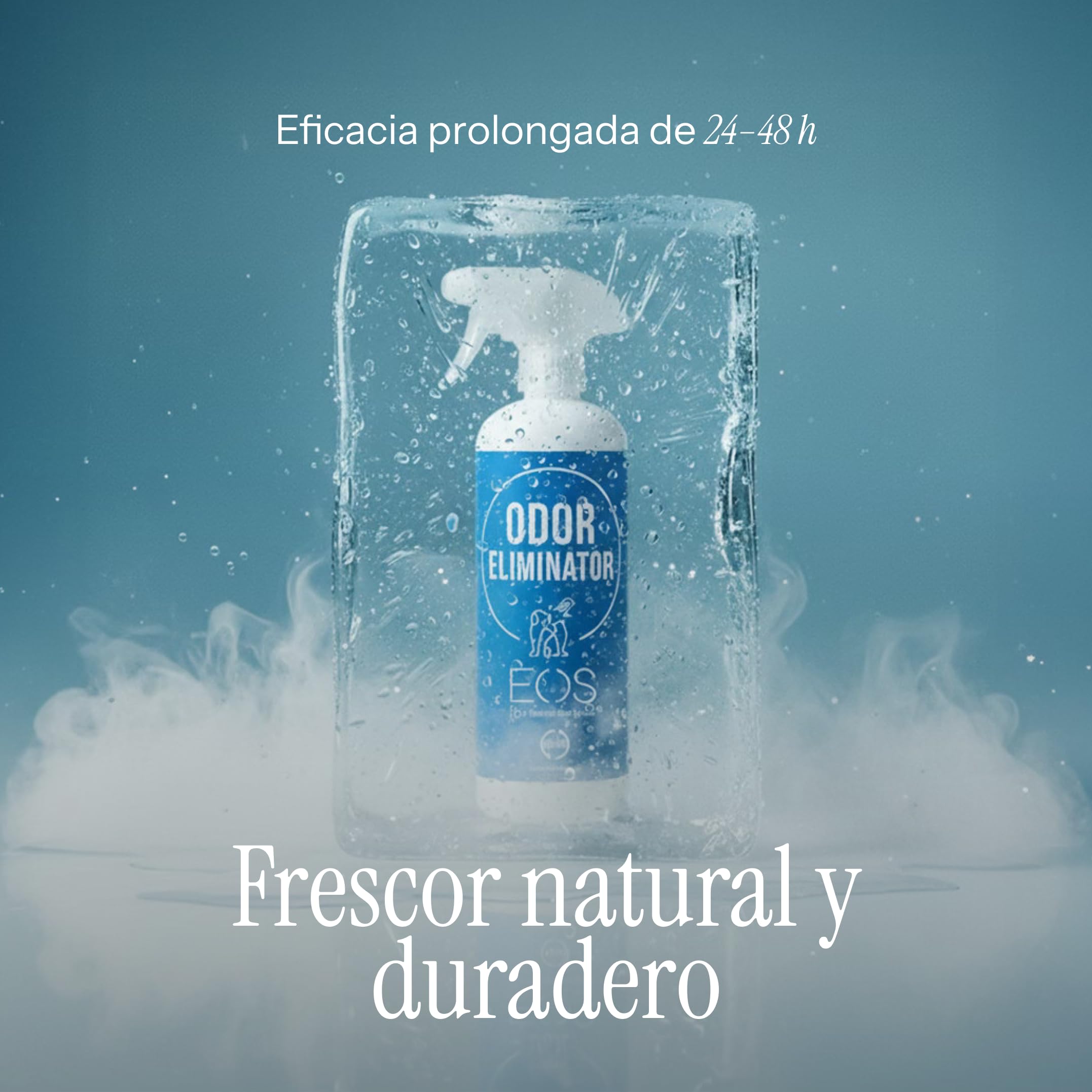 EOS (1 litro) Eliminador de olores Mascotas al instante. Anti olor orines de Perros, Gatos. Aplicar en sofás, arenero, cesped, Coche. Detergente enzimatico, Repelente de micciones gatos.