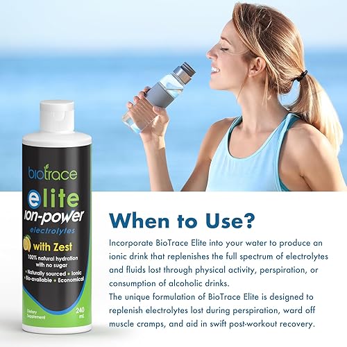 Miniatura 4 de Elite Zest Gotas de electrolitos  0 calorías 0 azúcar hidratación rápida, entrenamiento, recuperación muscular  Suplemento de electrolitos de