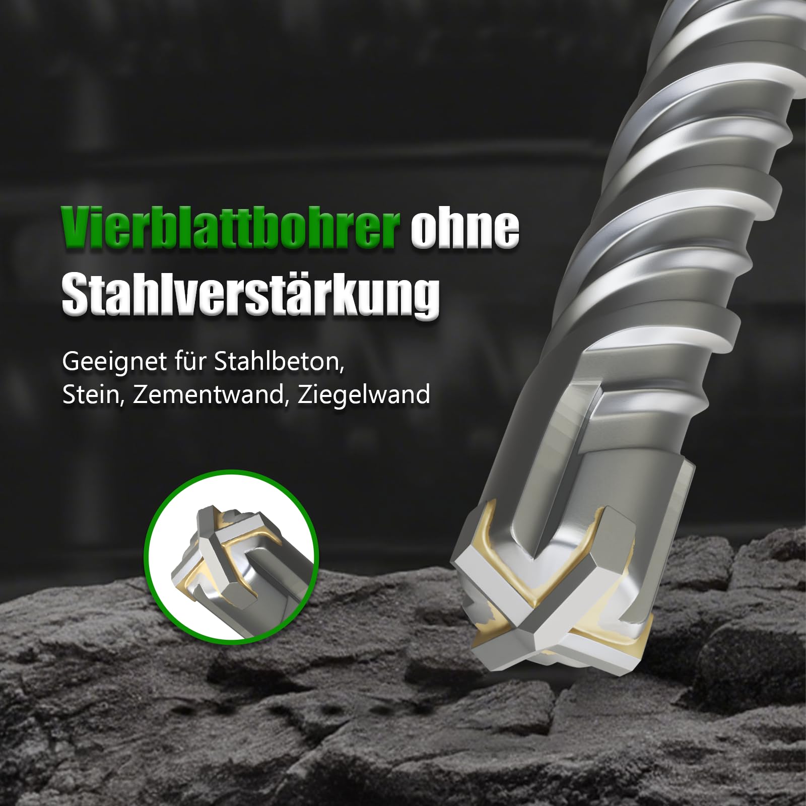 CATITO 35x350 SDS PLUS Bohrer, Schlagbohrer, Hammerbohrer, Professionelle Betonbohrer, ideal zum Bohren von Beton, Naturstein, Ziegelwand und vieles mehr