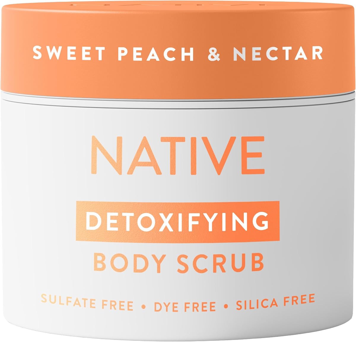 Exfoliante corporal, exfolia e hidrata suavemente para una piel más suave en 1 lavado, ingredientes limpios, mínimos y sin sílice para pieles sensibles, para mujeres y hombres, melocotón dulce y néctar, 12 oz