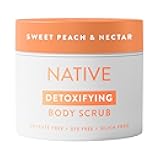 Native Exfoliating Body Scrub, Sweet Peach & Nectar Scent, Gentle Body Polish for Soft, Smooth Skin, Made without Sulfates, Parabens, or Dyes, 12 oz
