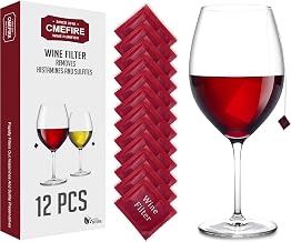 Wine Filters Bags Remover Histamines Sulfites - May Reduce and Alleviate Wine Allergies & Sensitivities - Restores Taste - 12 Packs Wine Accessorie, Perfect Wine Pour, Giftin