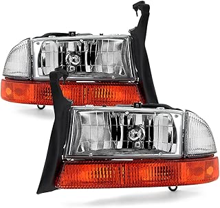 ACANII - For 1997-2004 Dakota Durango Headlights Headlamps+Signal Marker Lamps Driver + Passenger Side - coolthings.us