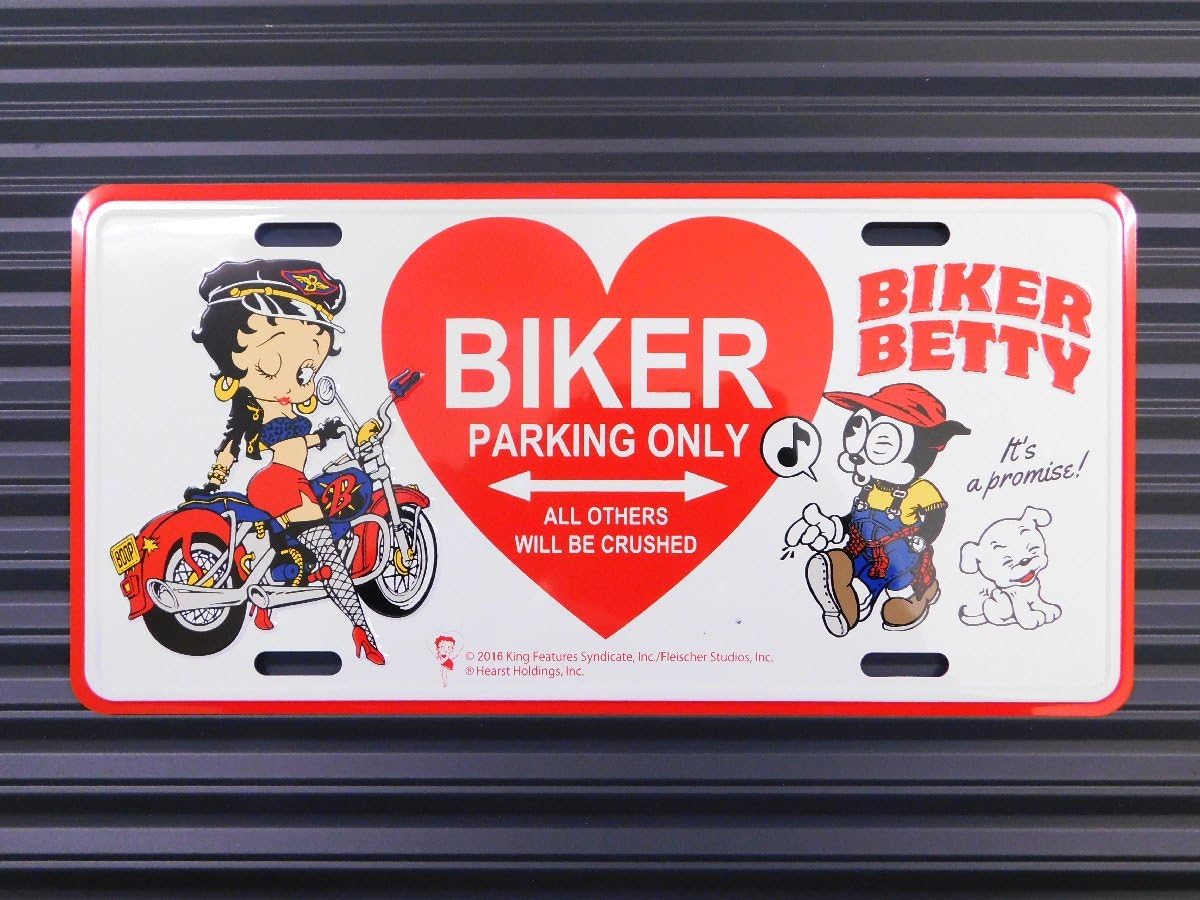 Amazon.co.jp: ベティちゃん ライセンスプレート ／BETTY-BIKER2