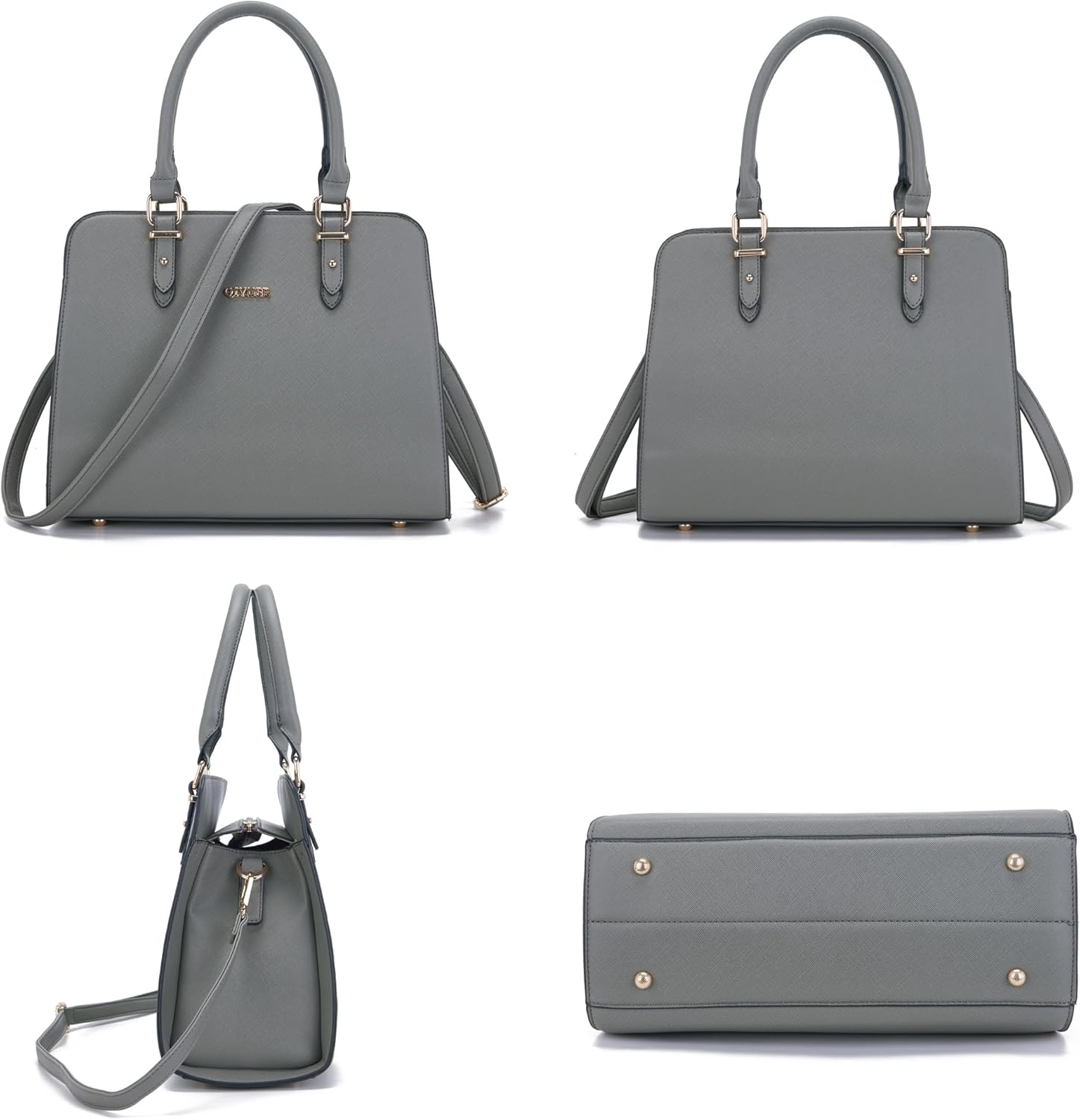 Qiyuer Satchel Purses For Women Top Handle Bag Purse And Wallet Set Work Tote Bags 2pcs - Image 2