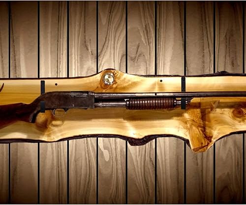 Miniatura 5 de Mind and Action - Estante horizontal de metal para pistola y ganchos para escopeta para rifle y arco, almacenamiento de montaje en pared