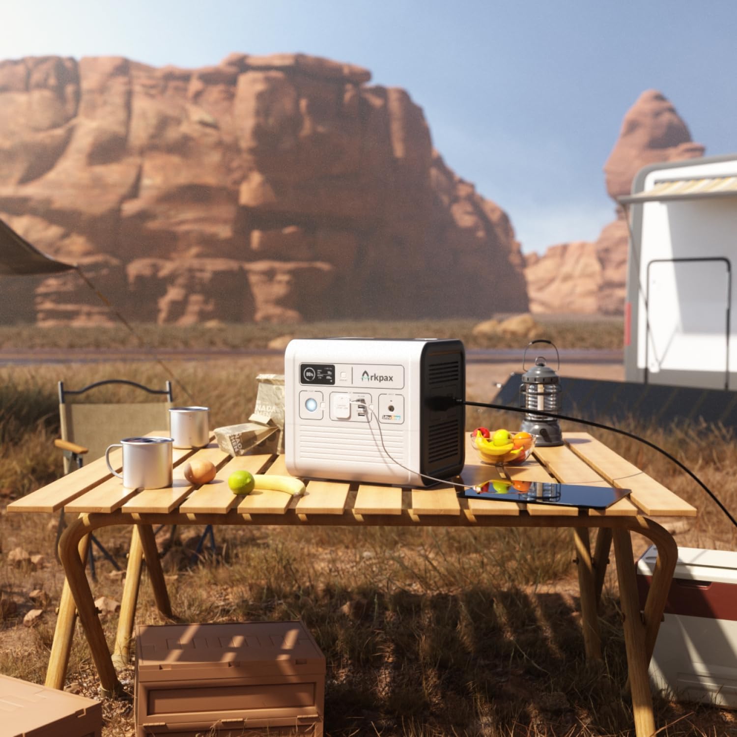 Station électrique portable Titan 1051Wh - Générateur portable pour conditions extrêmes (1200W onde sinusoïdale pure) - 3 méthodes de charge rapide - Idéal camping, VR, voyages et secours domestique -