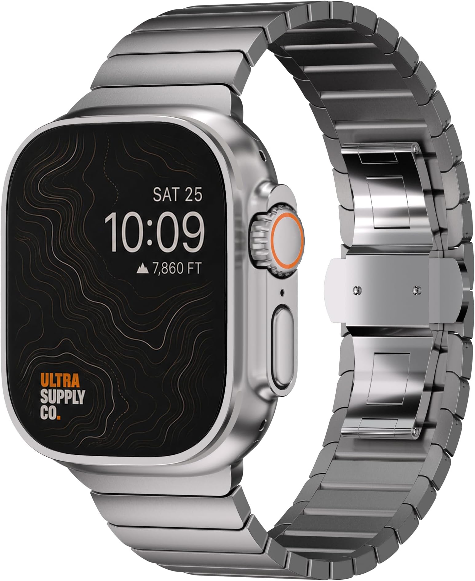 Ultra 2 Link Bracelet Compatible with Apple Watch Ultra 2 and Ultra 49mm Titanium Case - 49mm Metal Band